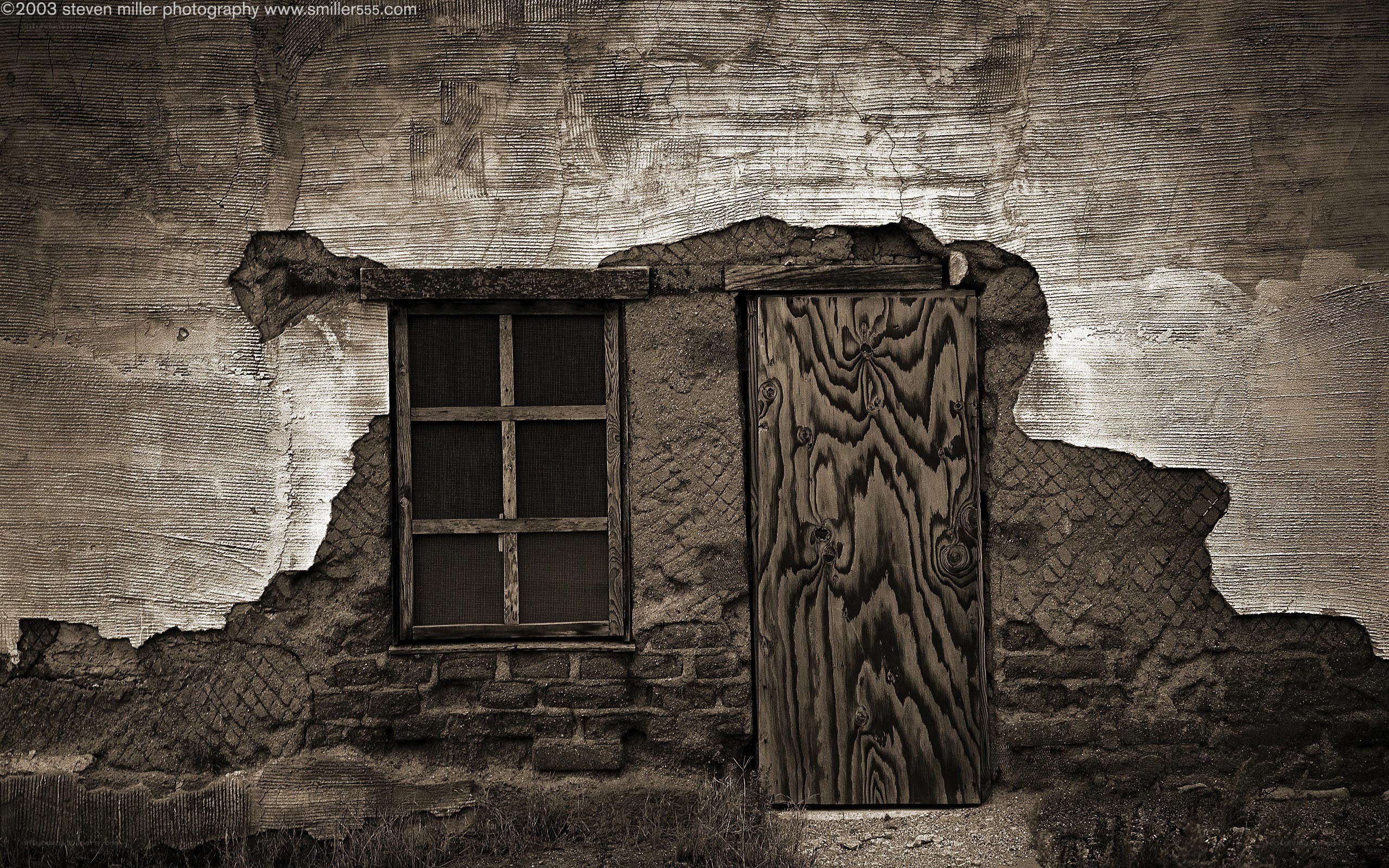 abandoned building facade