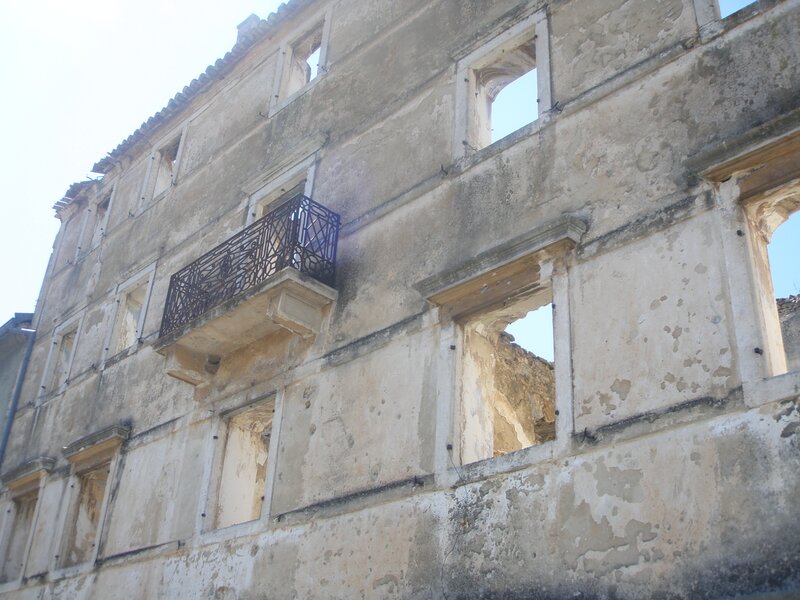 Abandoned Building Facade — Beige, Dramatic
