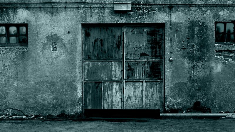 Abandoned Building Facade — Gray