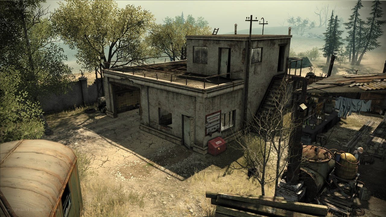 abandoned building in a rural area