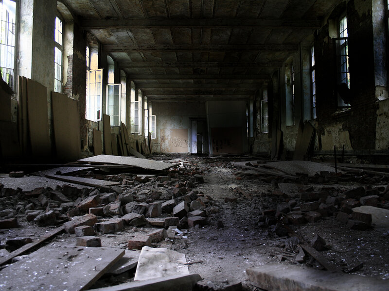abandoned building interior