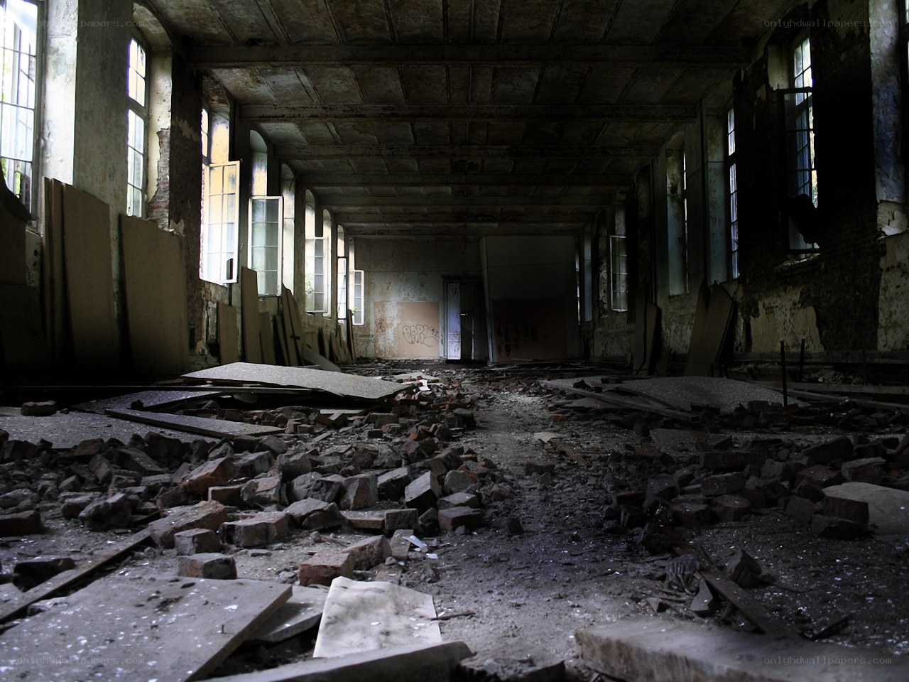abandoned building interior