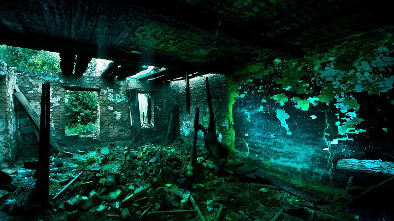 abandoned building interior