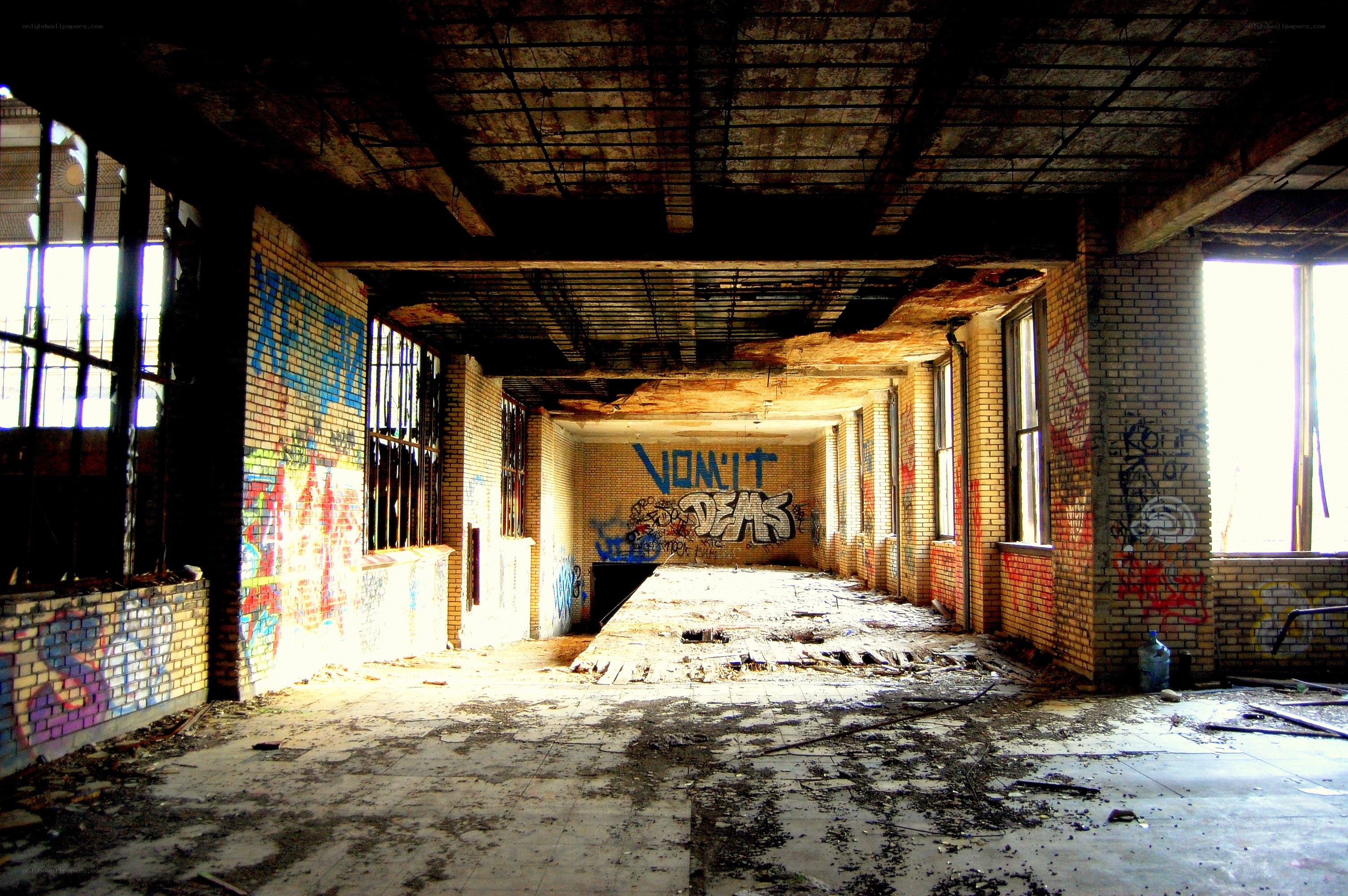 abandoned building interior