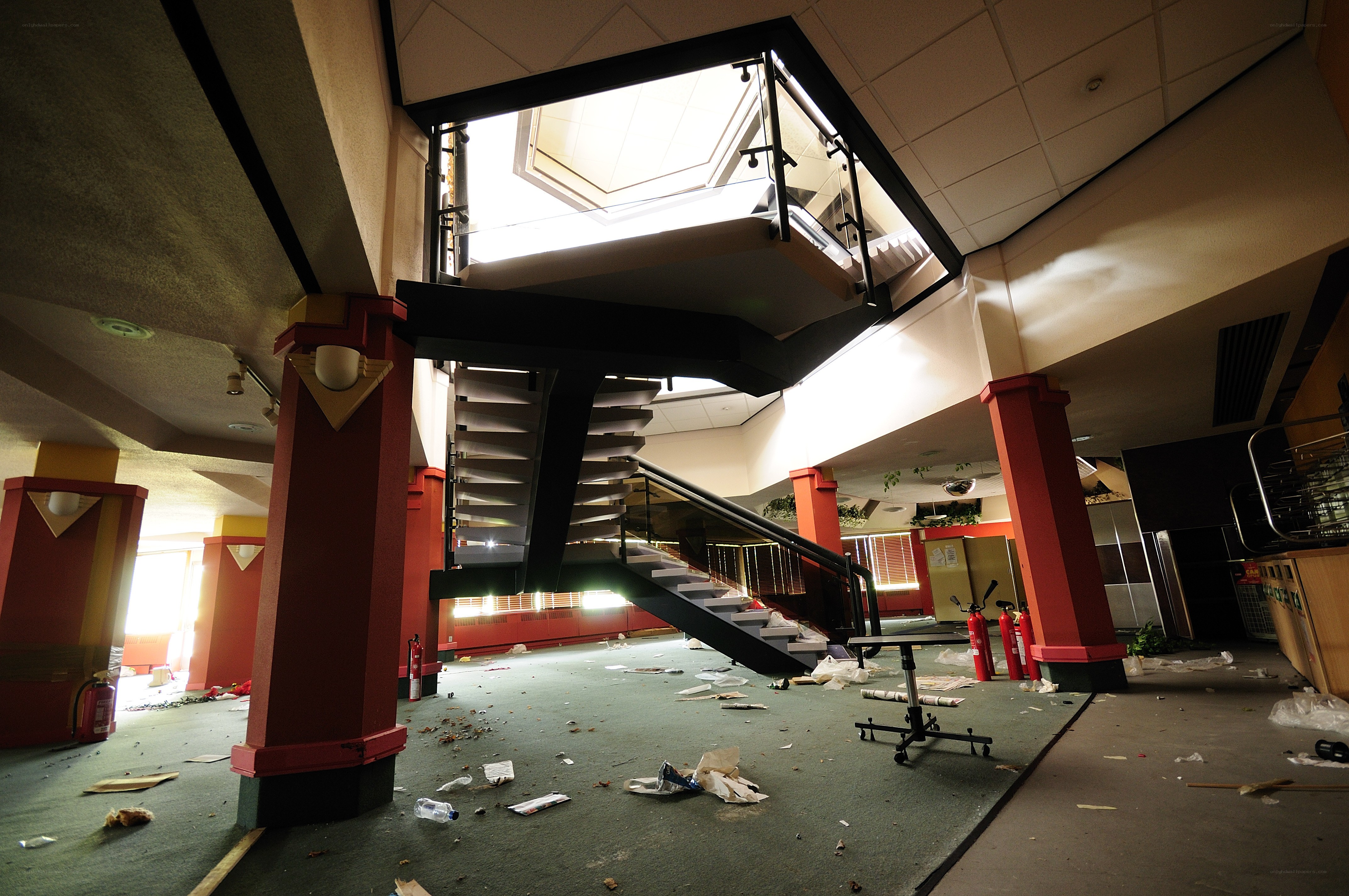 Abandoned building interior