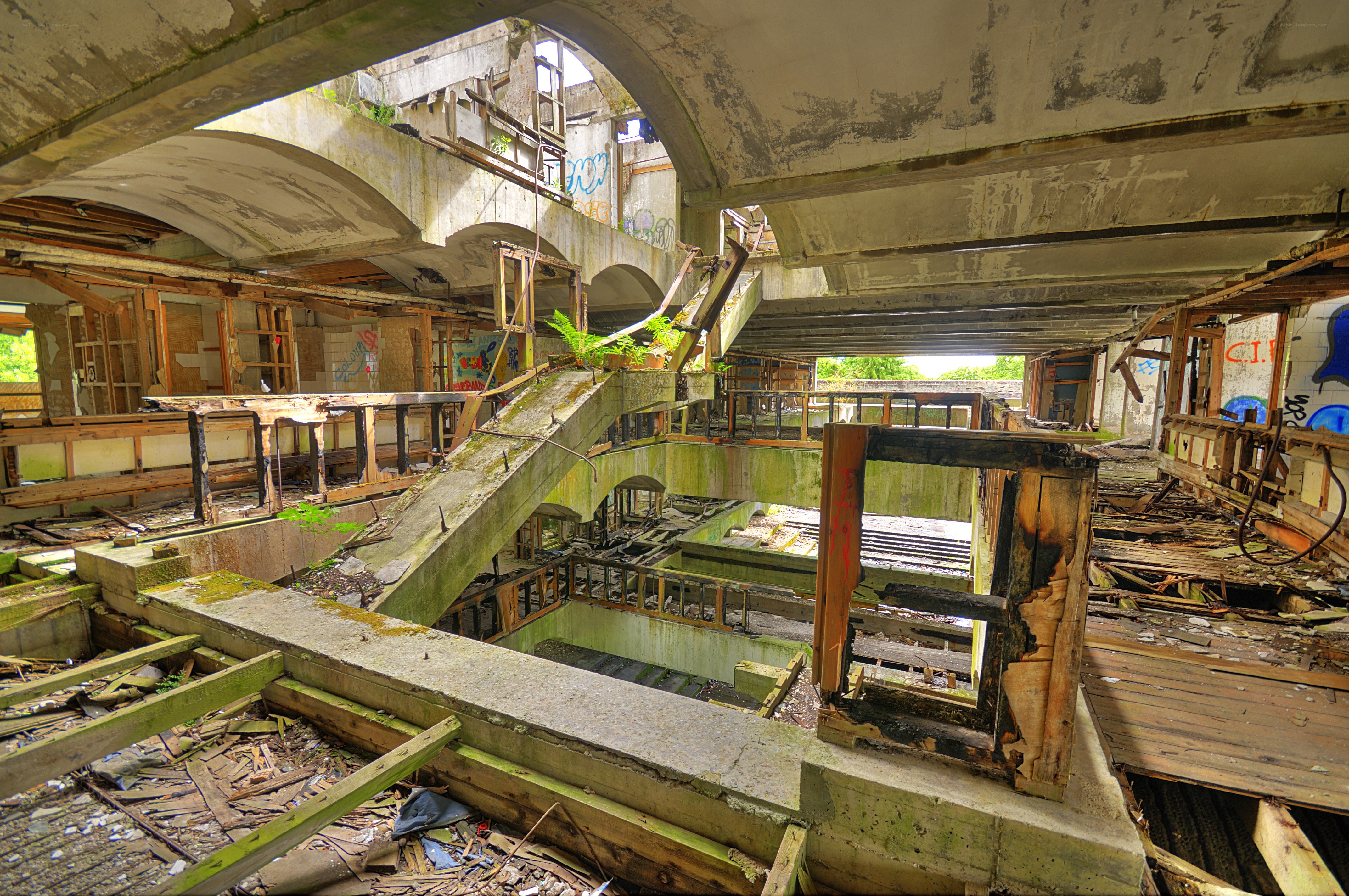 Abandoned building interior