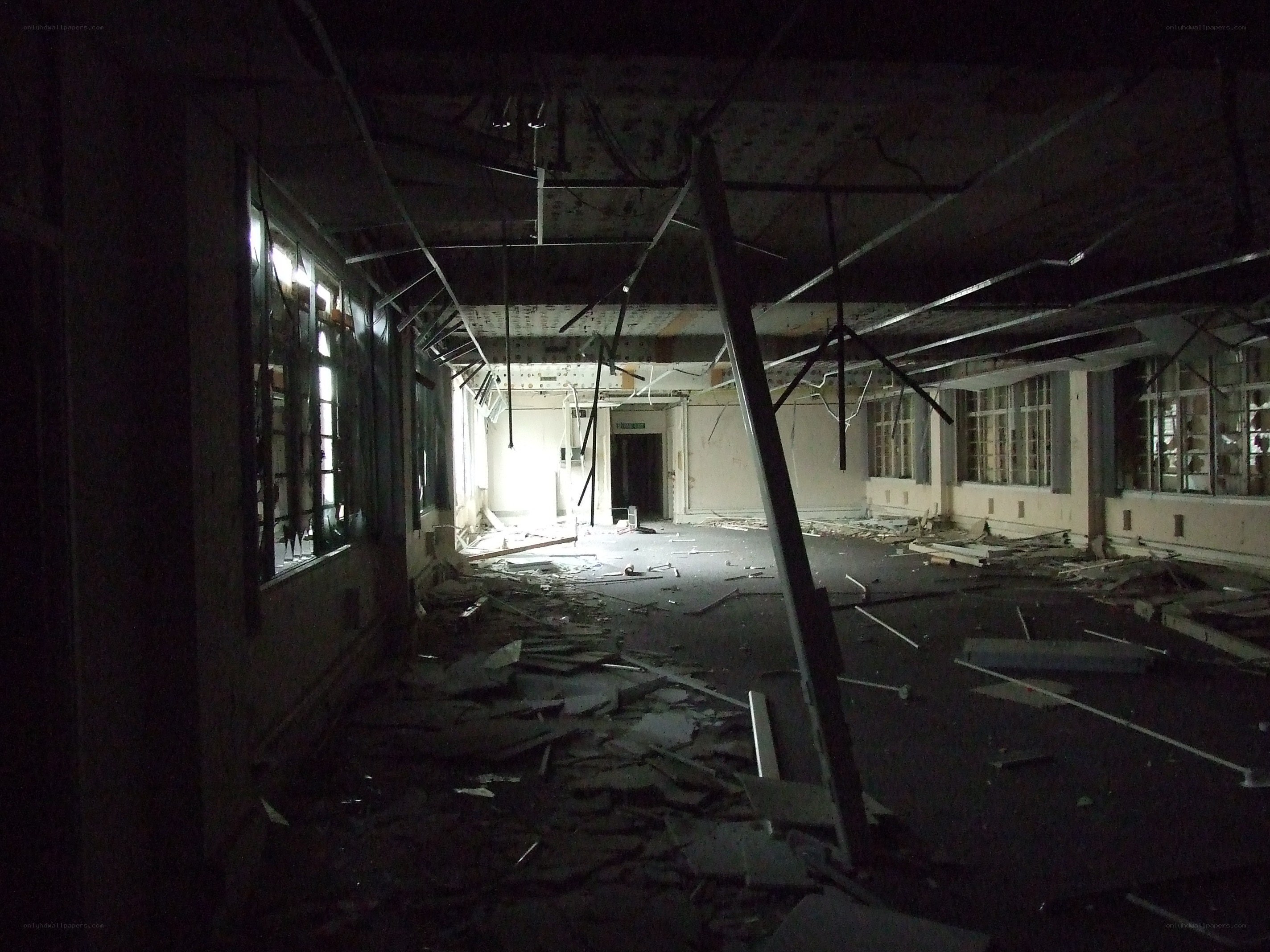abandoned building interior