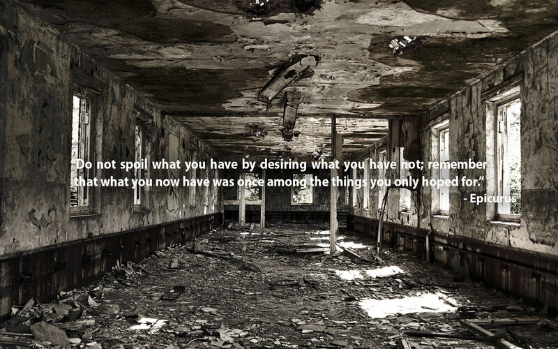 Abandoned building interior