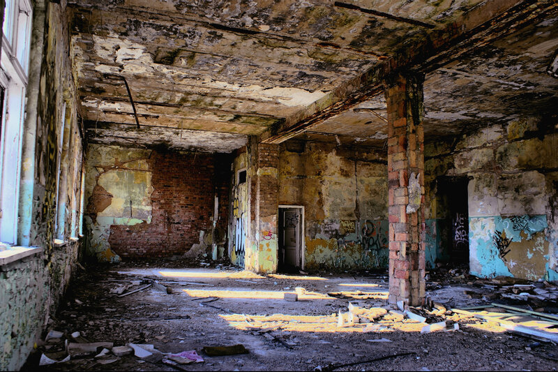 abandoned building interior