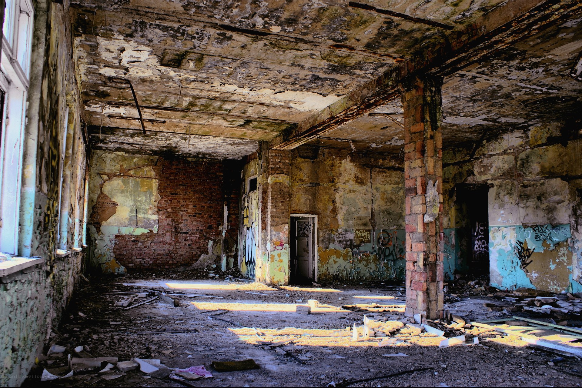 abandoned building interior