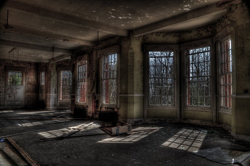 Abandoned building interior