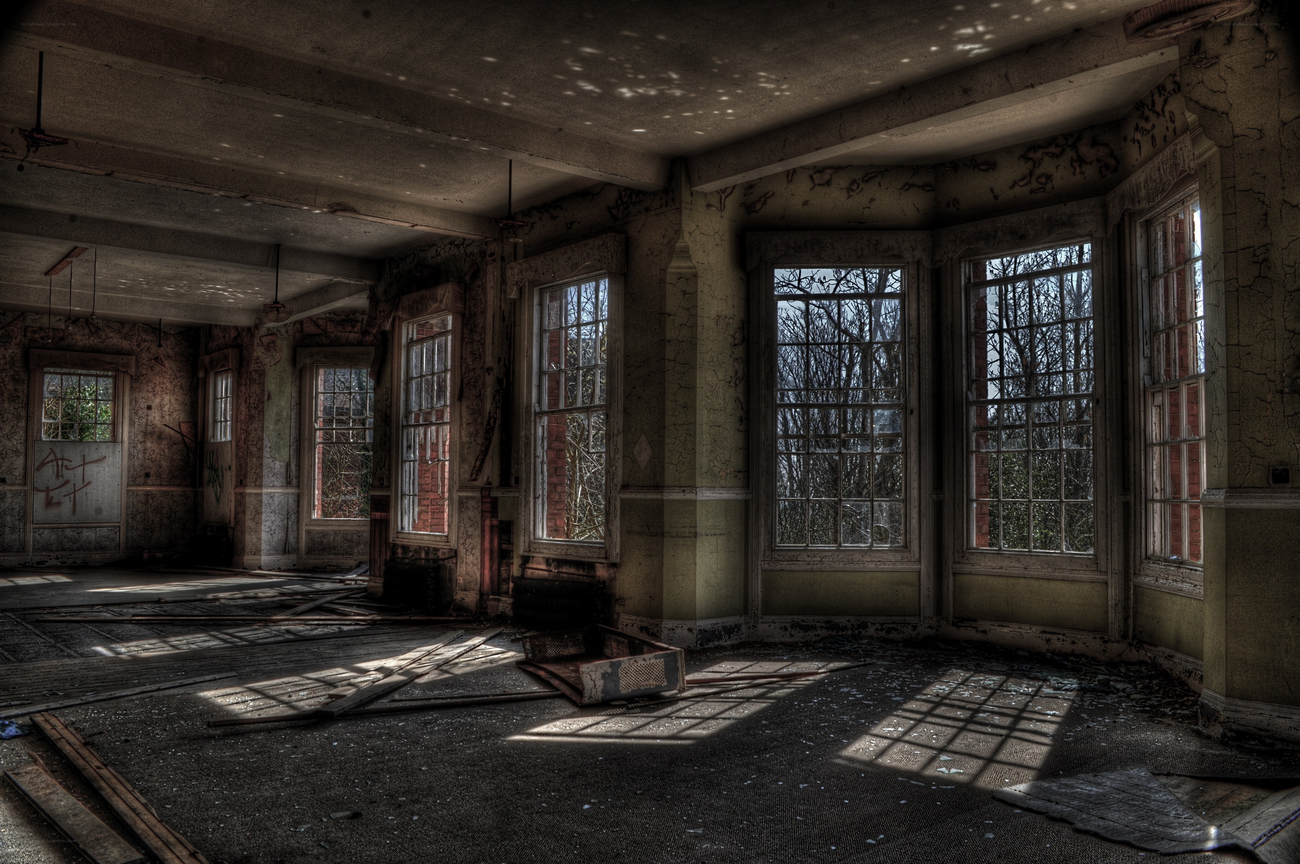 Abandoned building interior