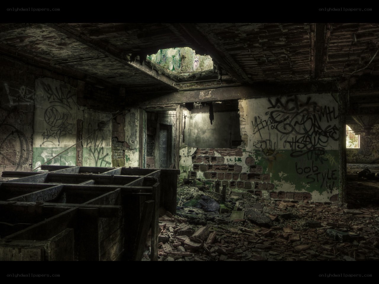 abandoned building interior