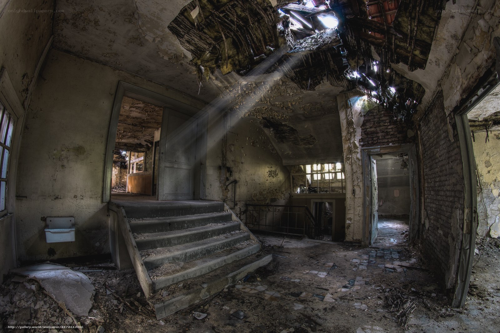 Abandoned building interior