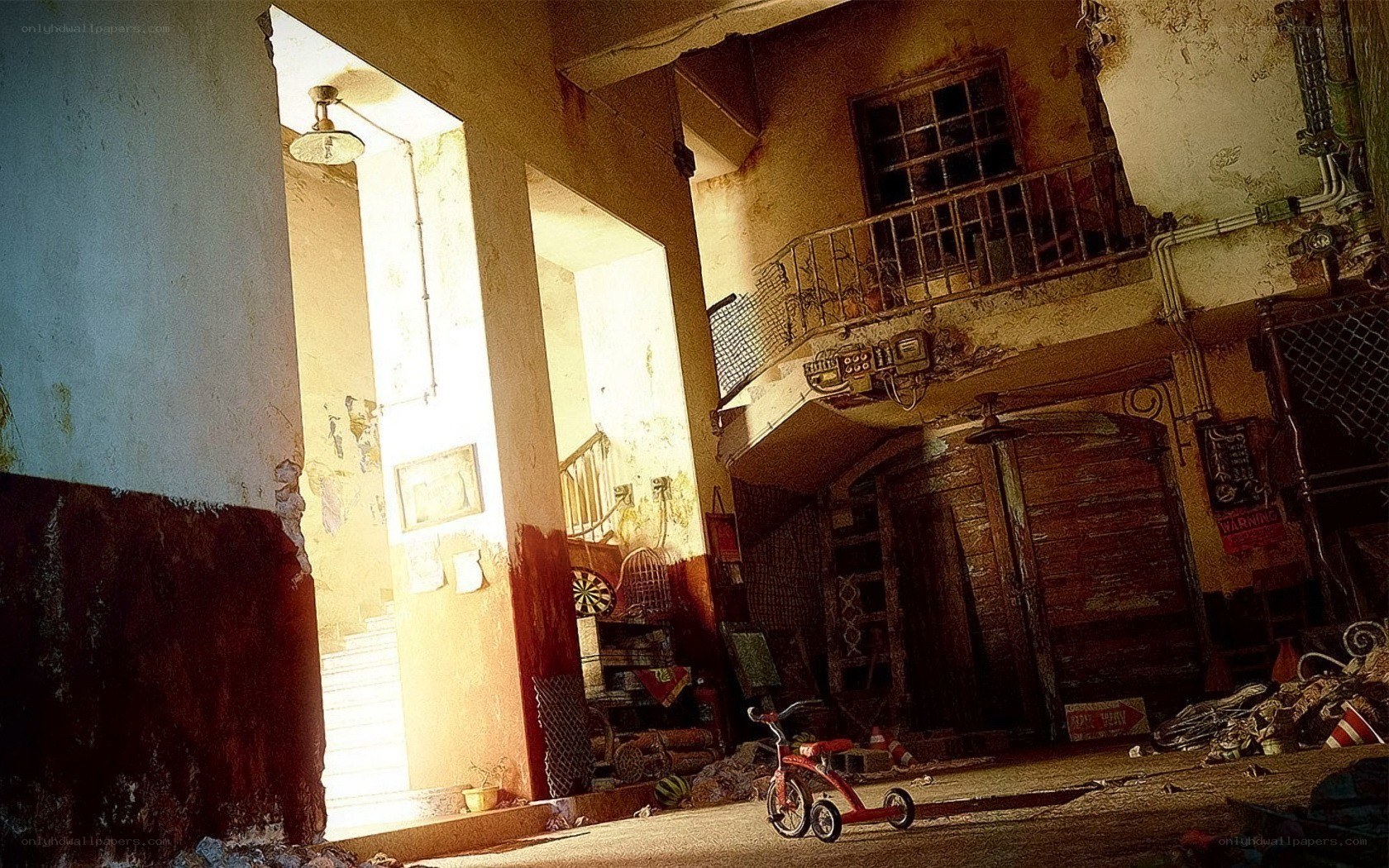 abandoned building interior