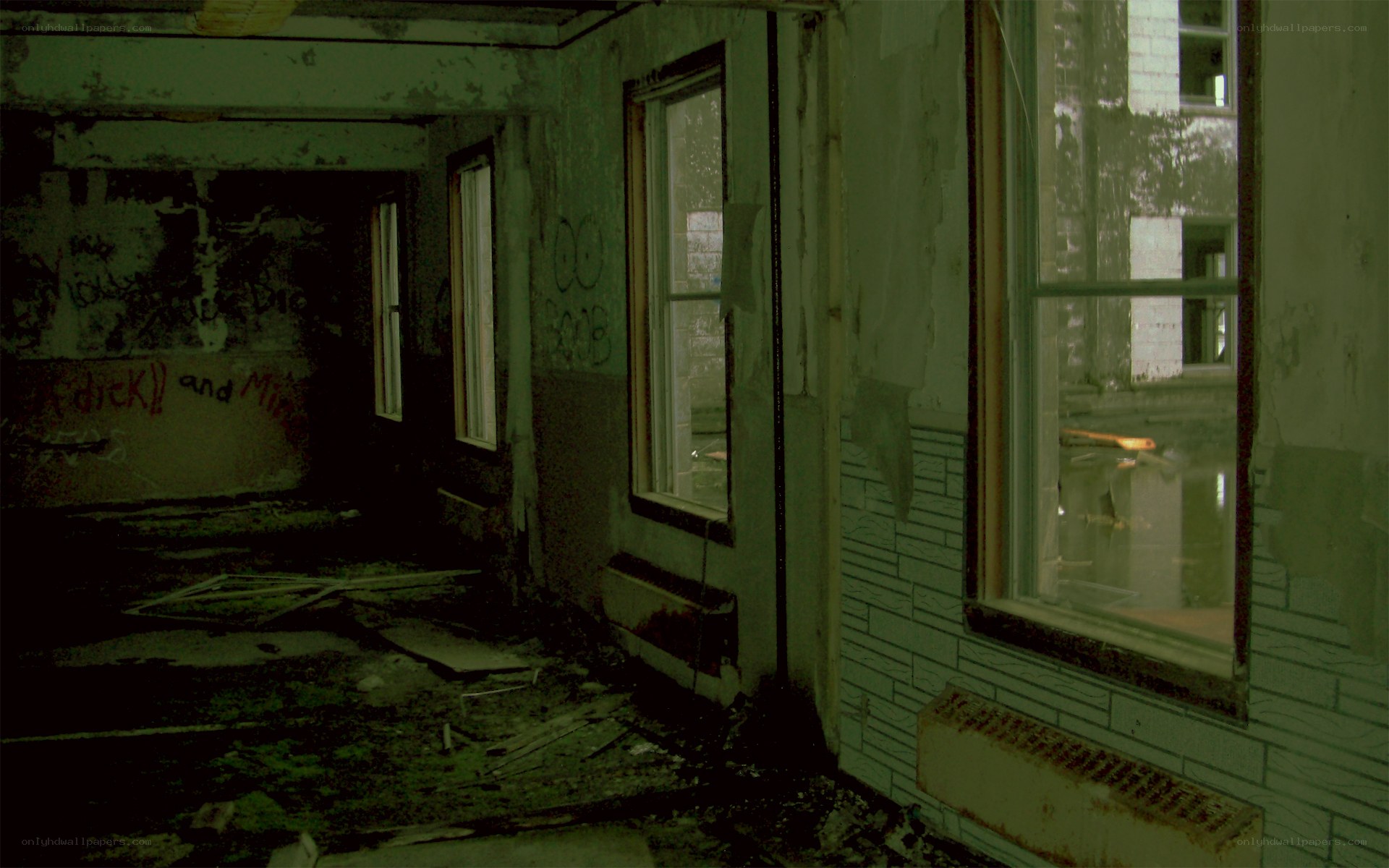 abandoned building interior