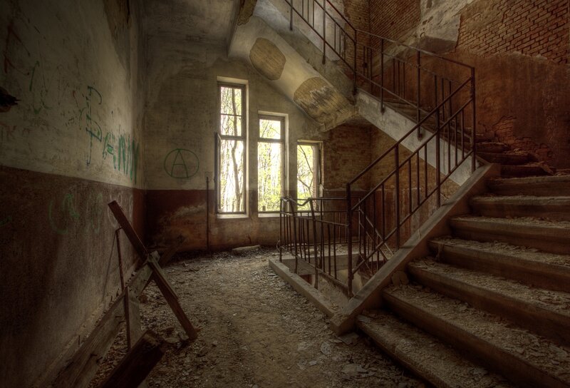 Abandoned building interior