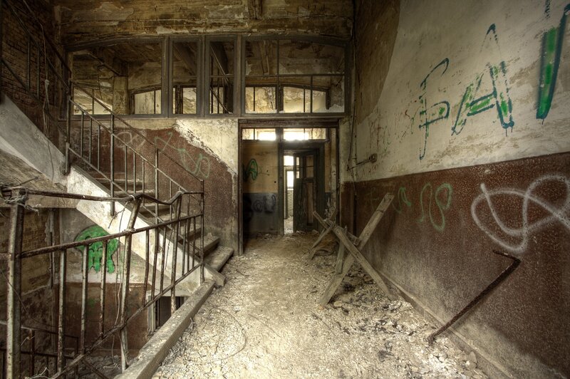 Abandoned building interior