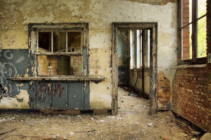 Abandoned building interior