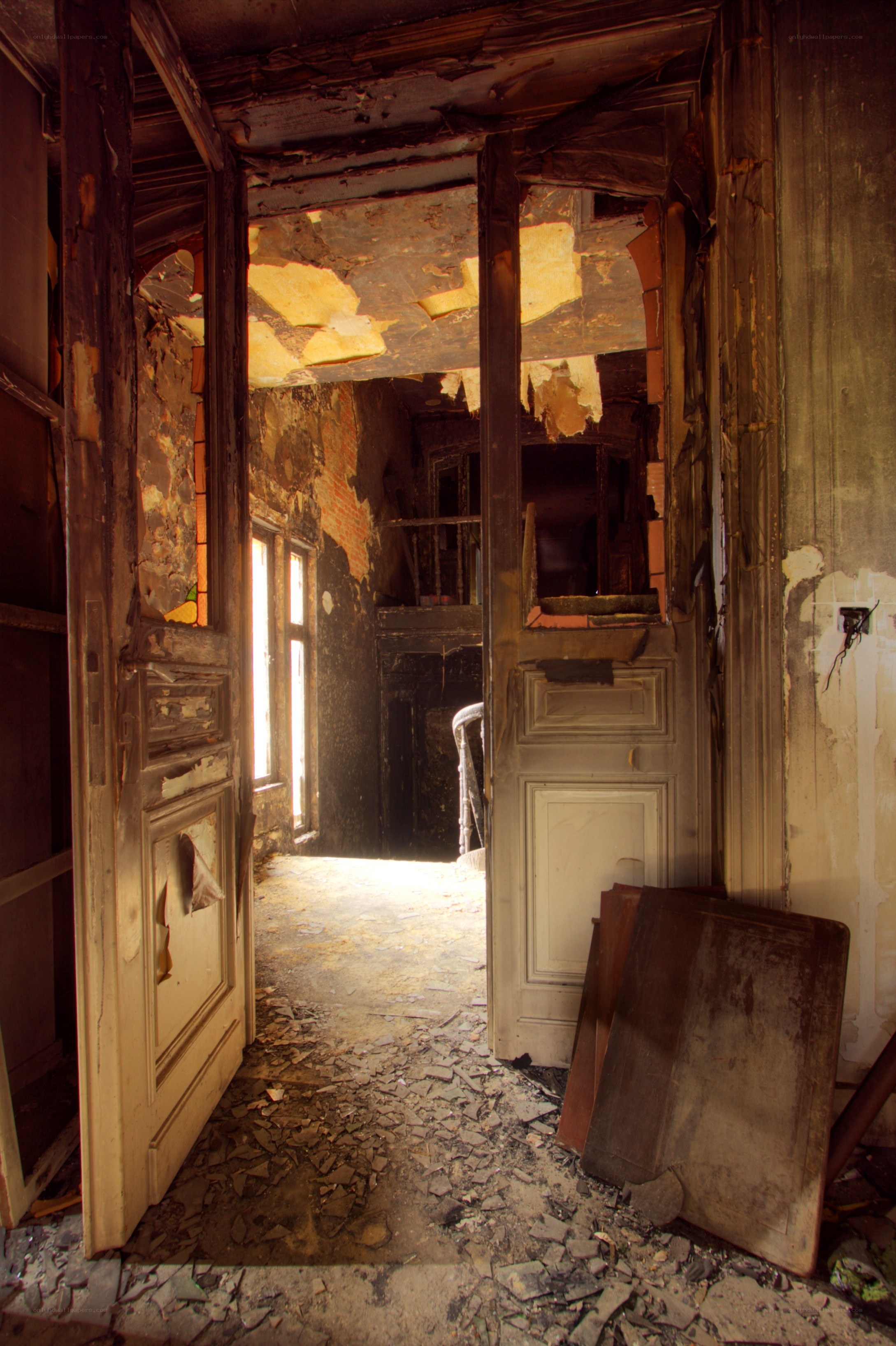 abandoned building interior
