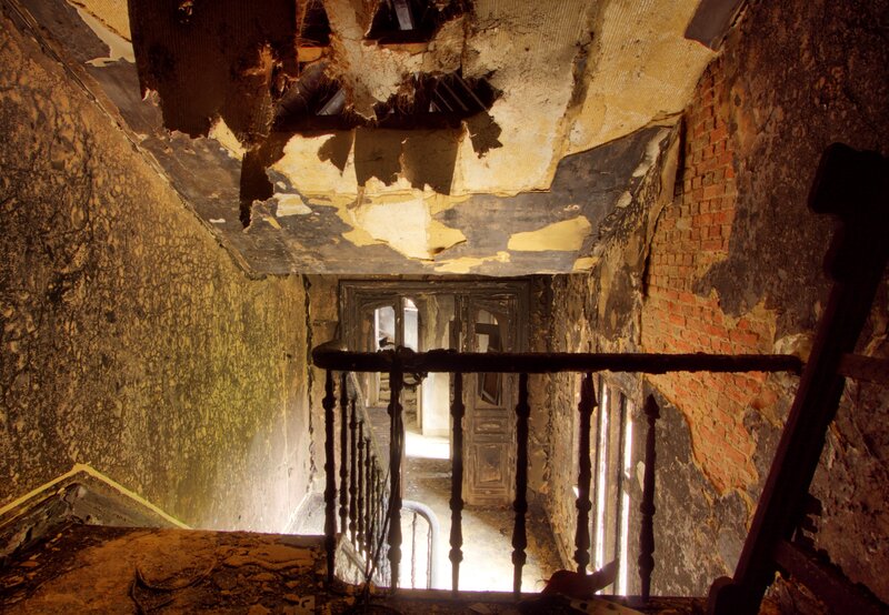 Abandoned building interior