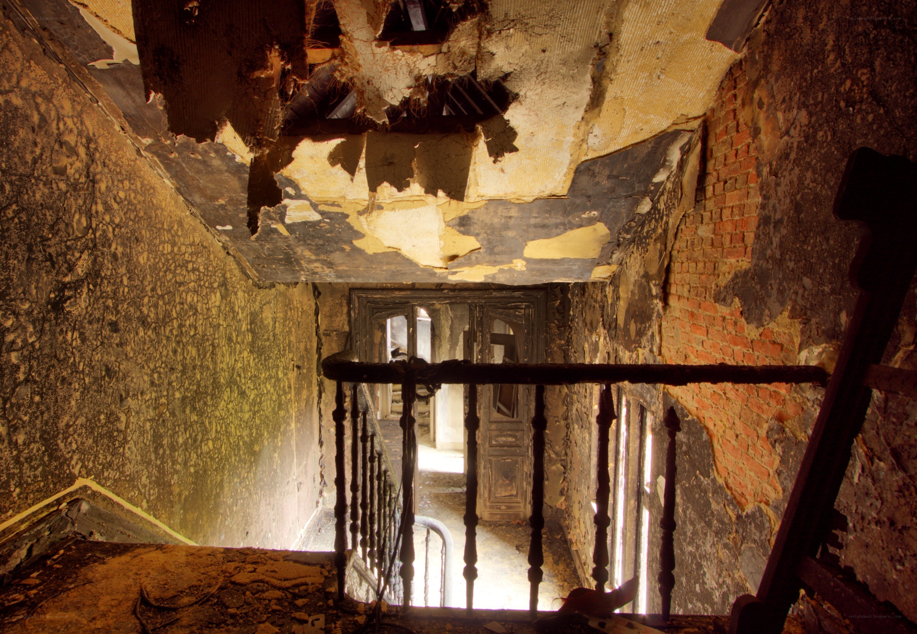 Abandoned building interior