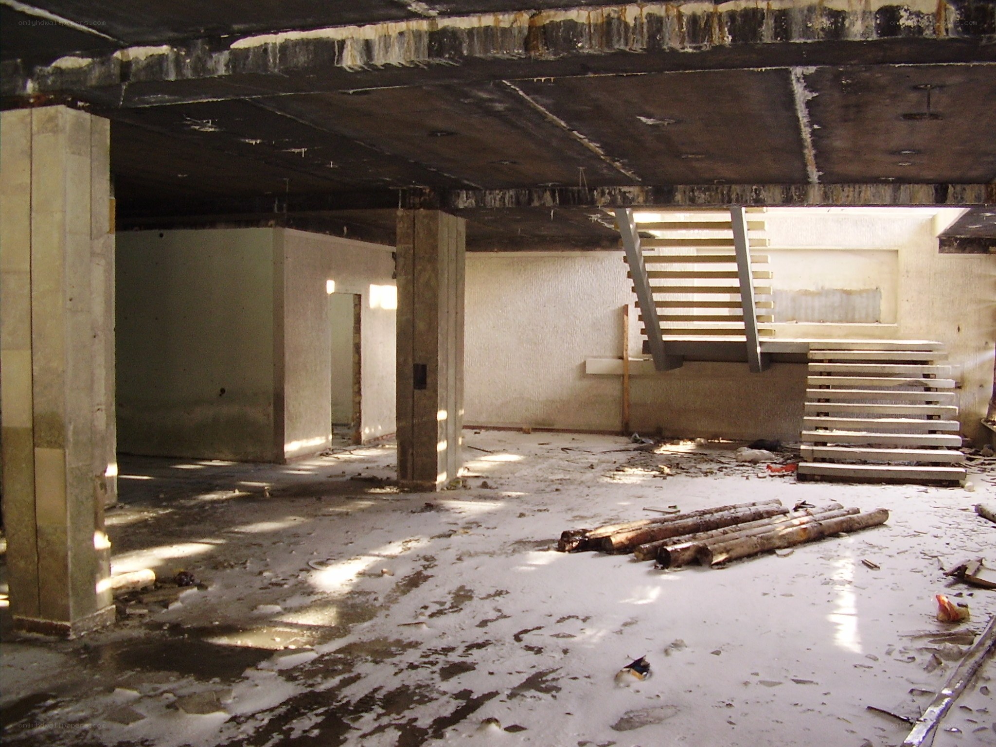 Abandoned building interior