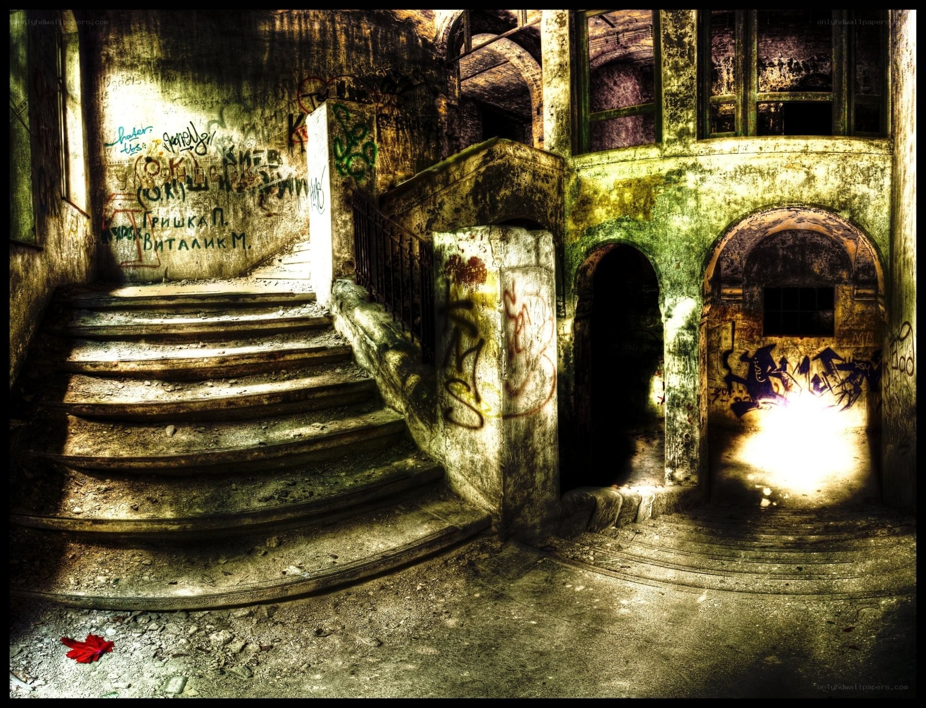 abandoned building interior