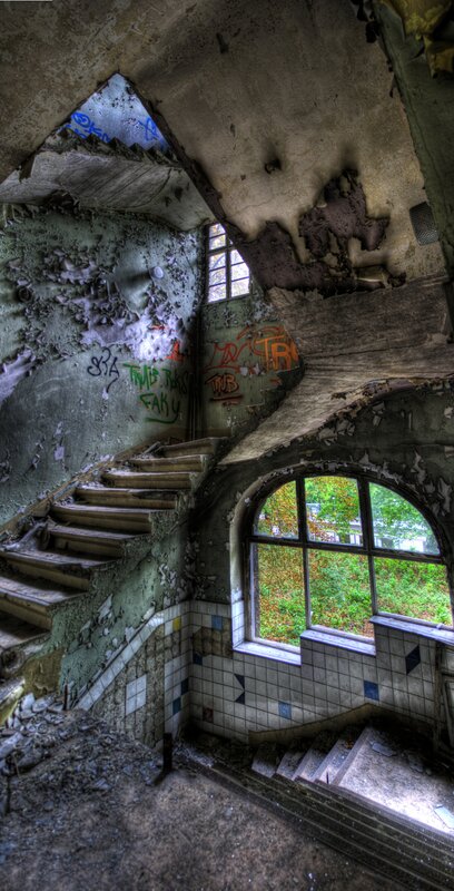 Abandoned building interior