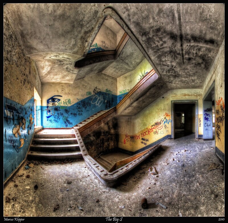 Abandoned building interior