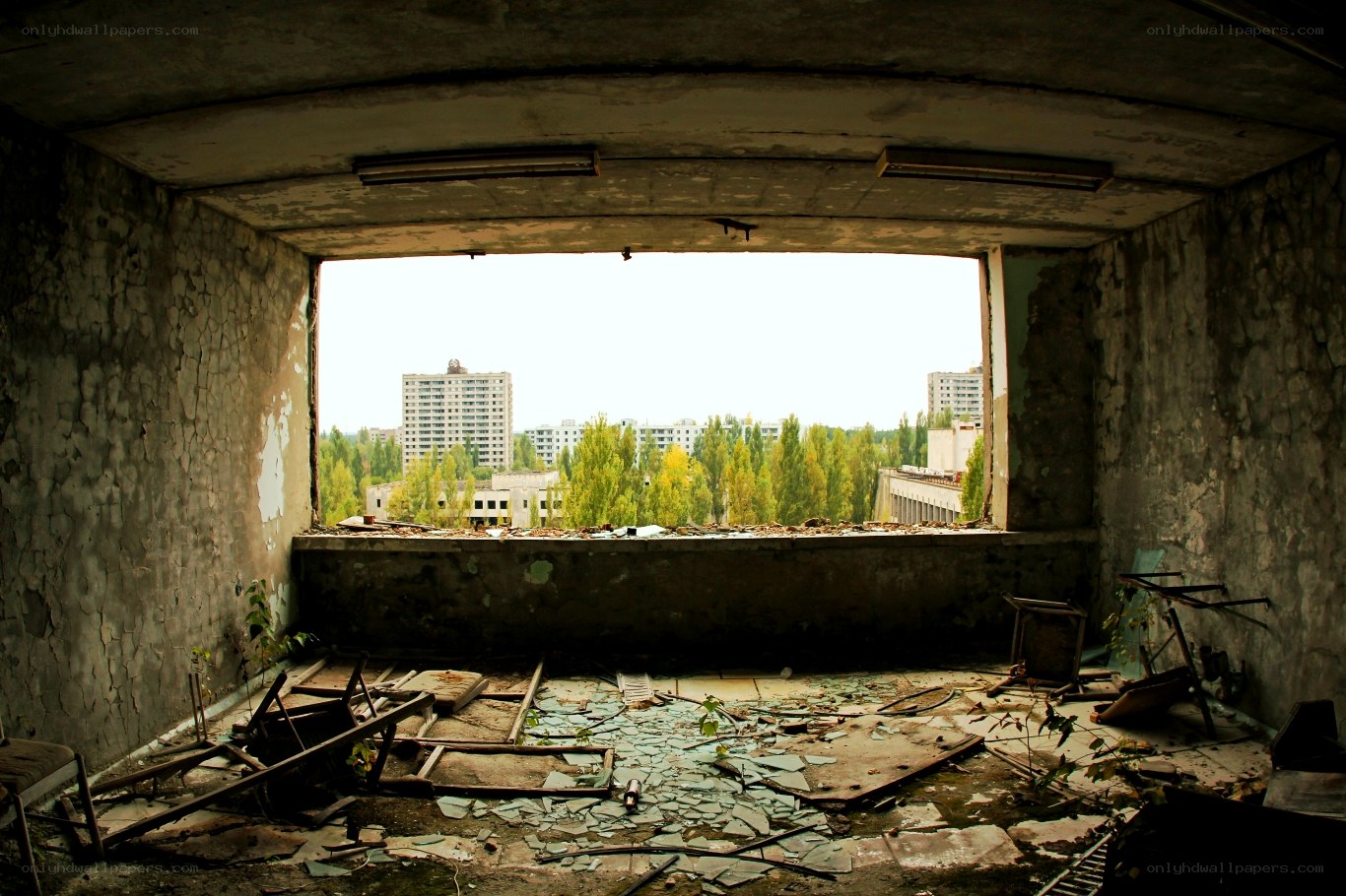 Abandoned building interior