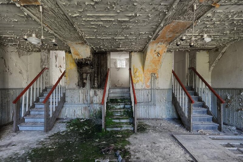 Abandoned building interior