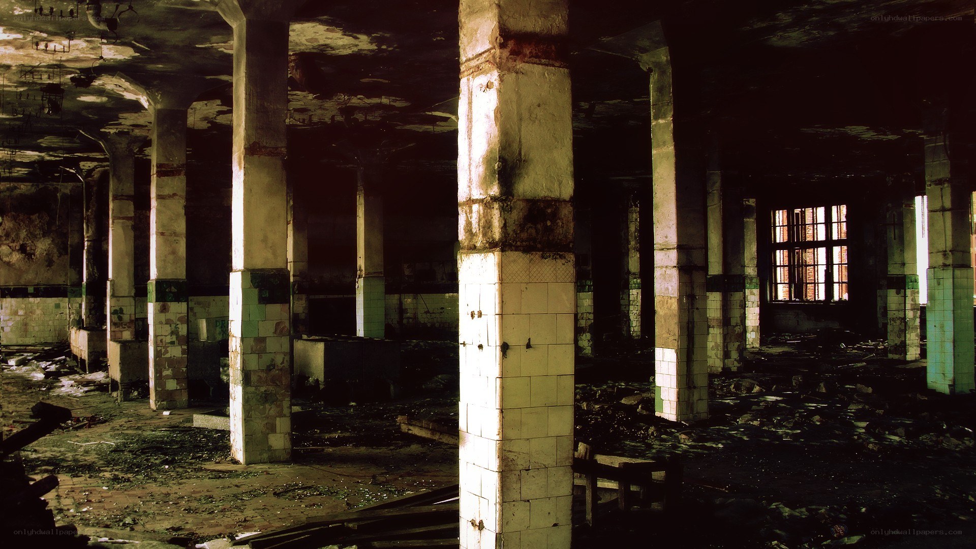 abandoned building interior