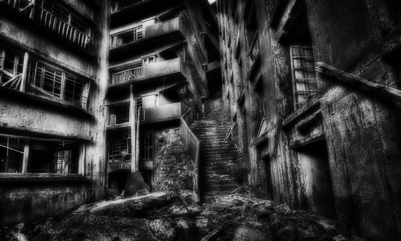 Abandoned building interior