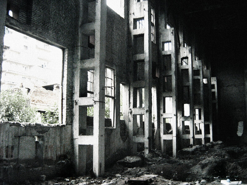 Abandoned building interior
