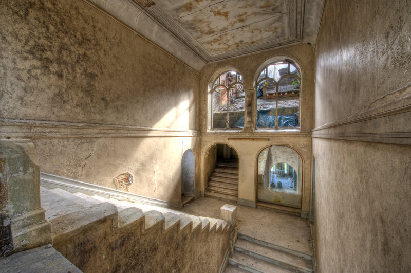 Abandoned Building Interior — Beige, Dramatic