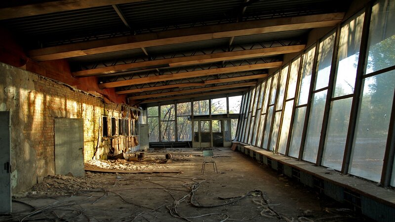 Abandoned Building Interior — Brown, Desolate, Afternoon, Photograph, Brick Wall