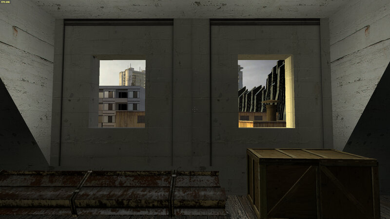 abandoned building interior view