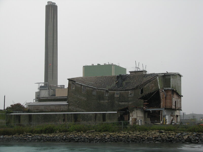 Abandoned building near power plant