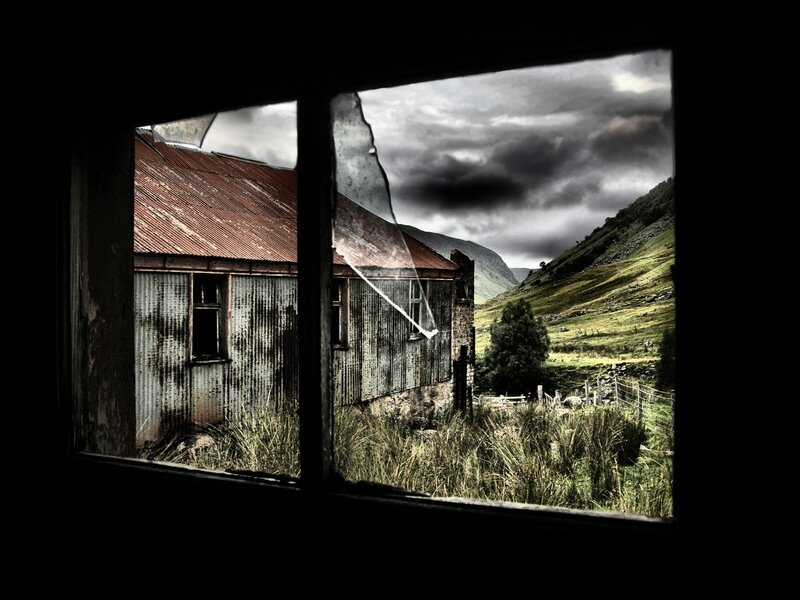 Abandoned Building View — Green