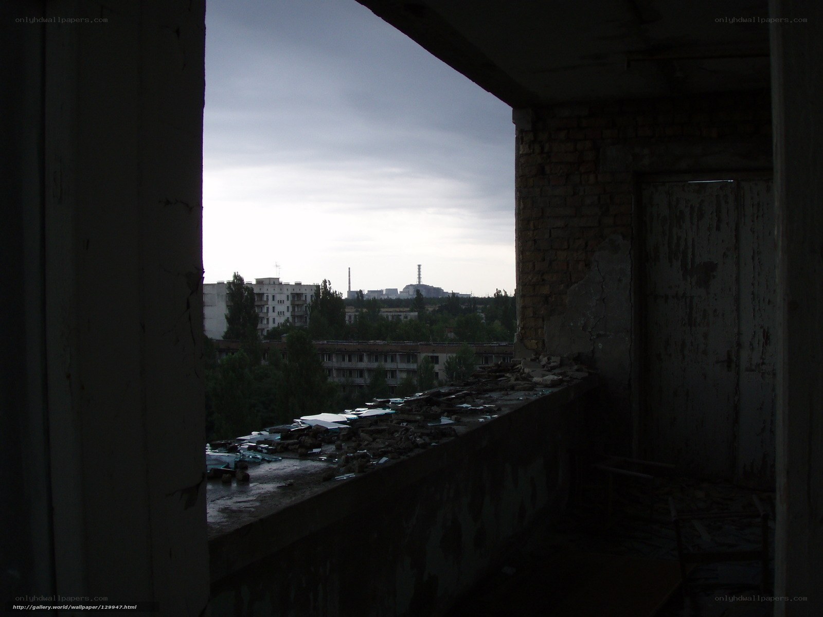 Abandoned building view of Chernobyl
