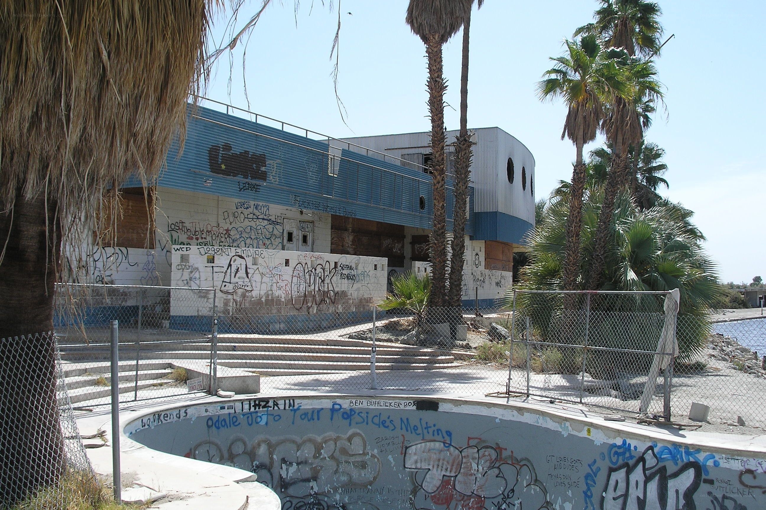 abandoned building with graffiti