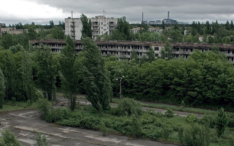 Abandoned Buildings in Forest — Green