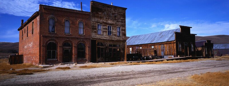 Abandoned Buildings in Ghost Town — Brown