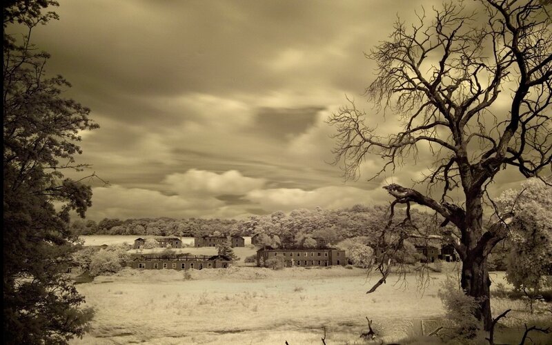 Abandoned buildings in infrared