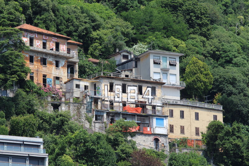Abandoned Buildings on Hillside