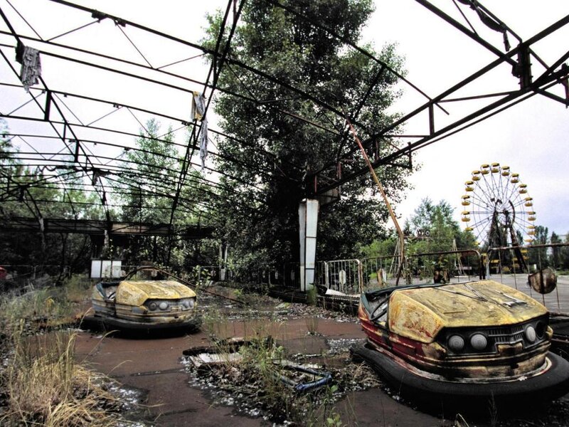 Abandoned Bumper Cars — Yellow