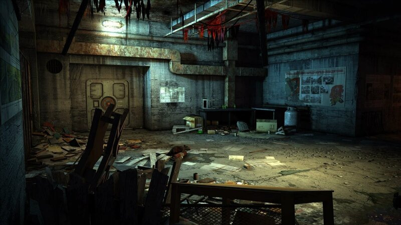 Abandoned Bunker Room — Gray, Dark, Desolate