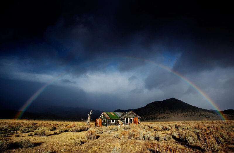 Abandoned Cabin in Desert