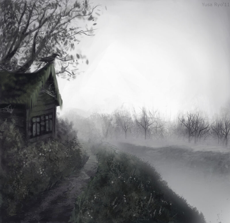 Abandoned Cabin in Fog